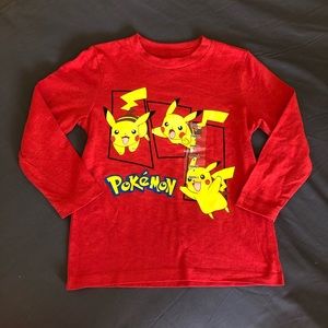 NWT. Red Long Sleeve POKÉMON Tee